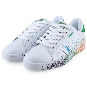 Casual Paint Splashing Decoration Ladies Sneaker